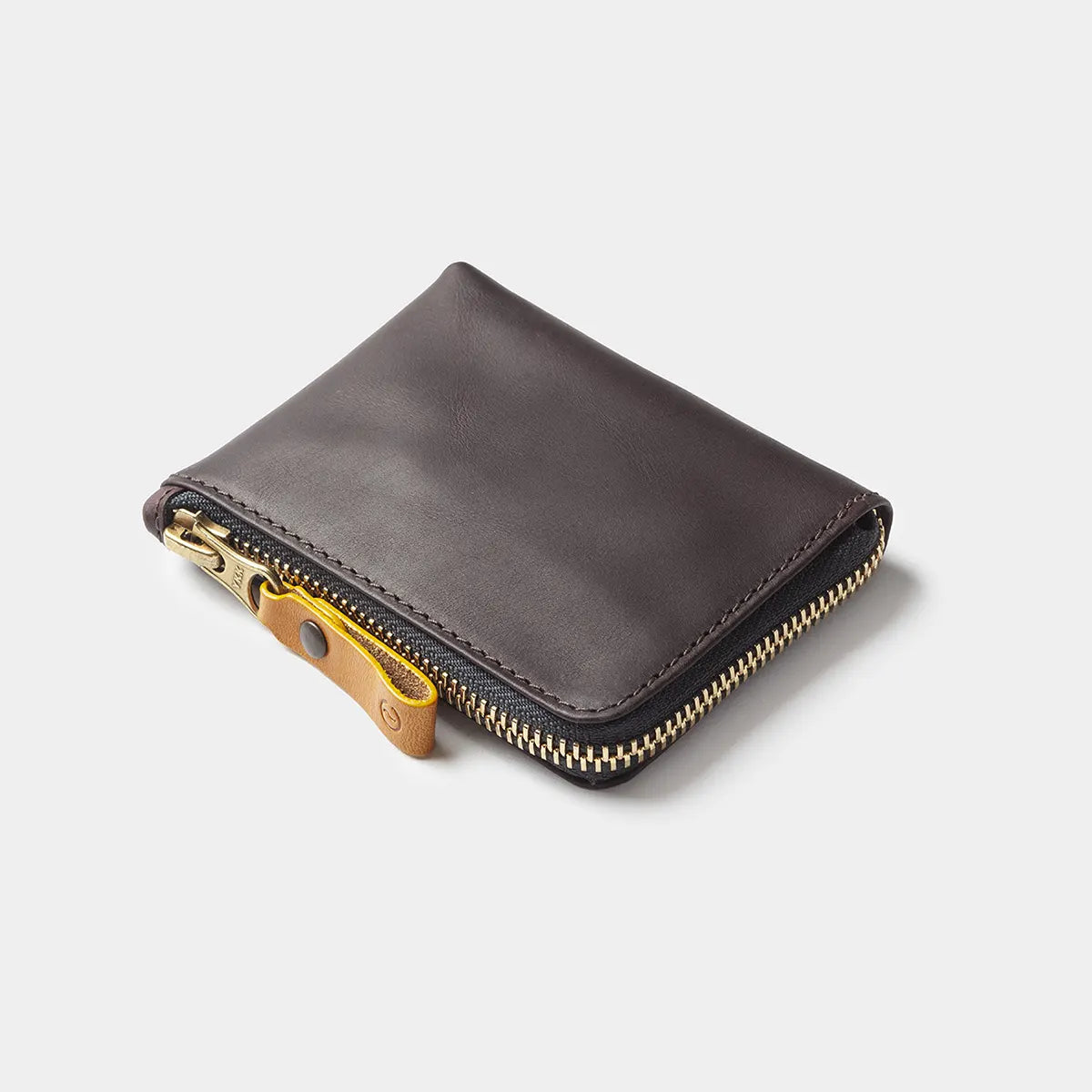 Osaka Leather Zip Wallet - Black Coffee