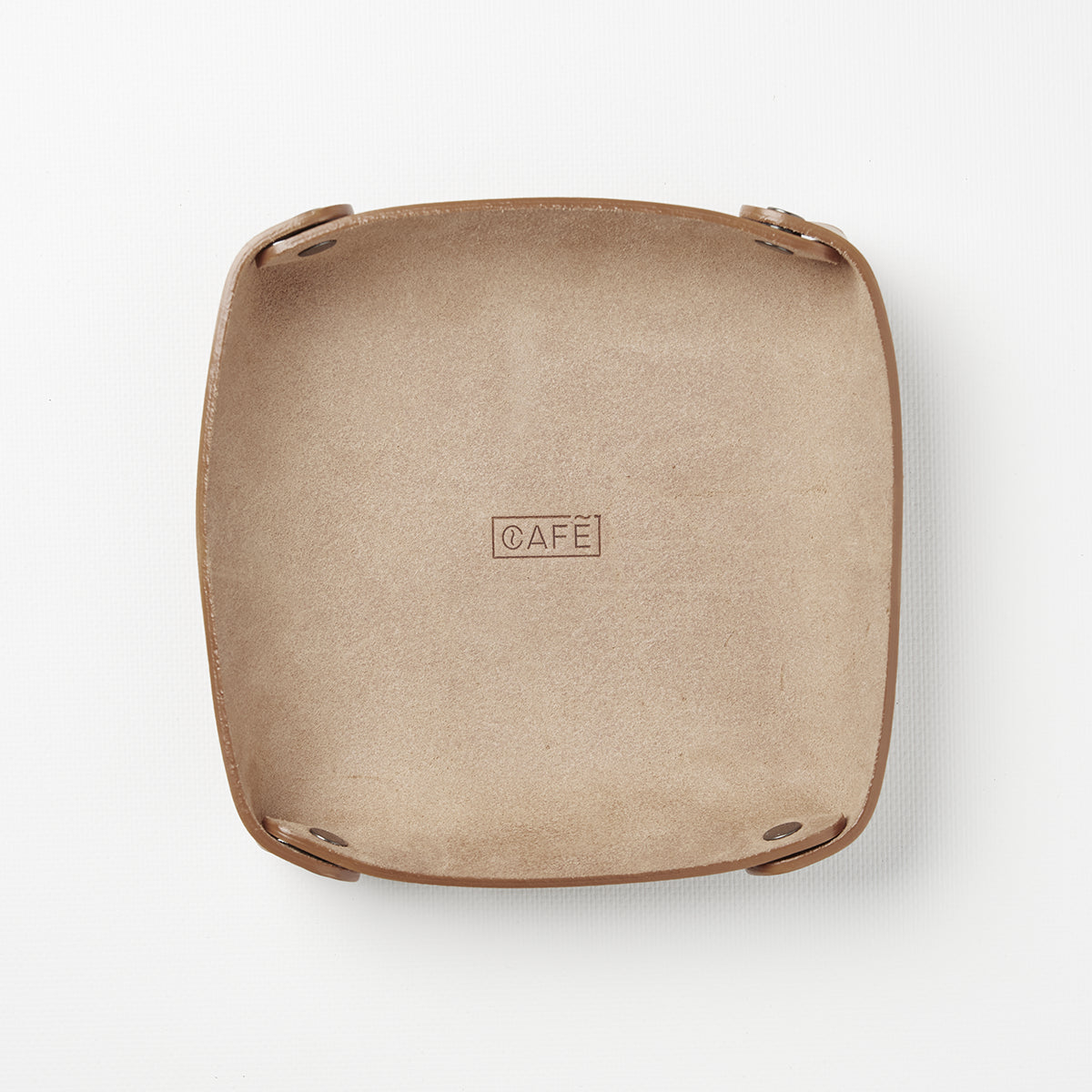 Leather Valet Tray in Natural