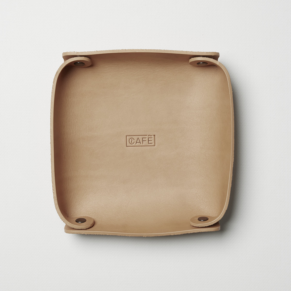 Leather Valet Tray in Natural