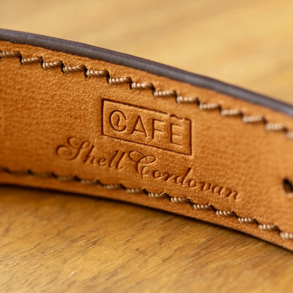 Cordovan Strap Padded in Black Coffee