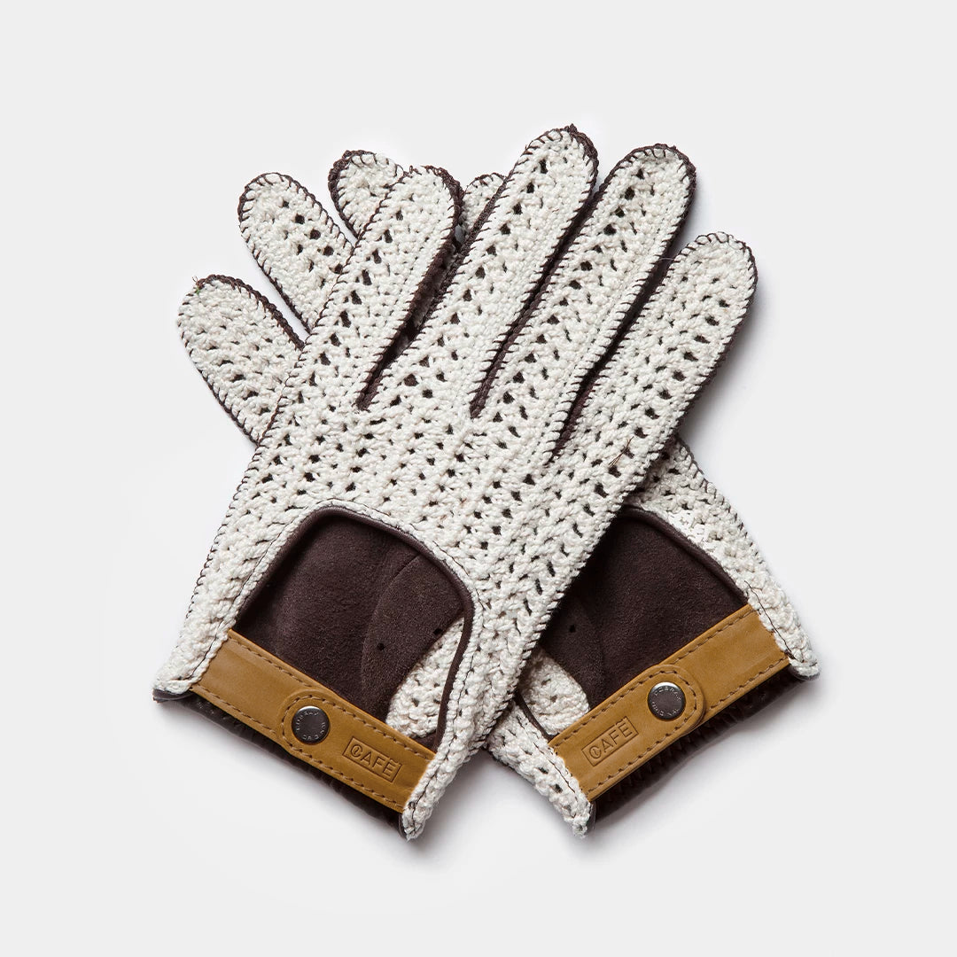 Guantes de Conducir de Mujer Triton Crochet Black Coffee