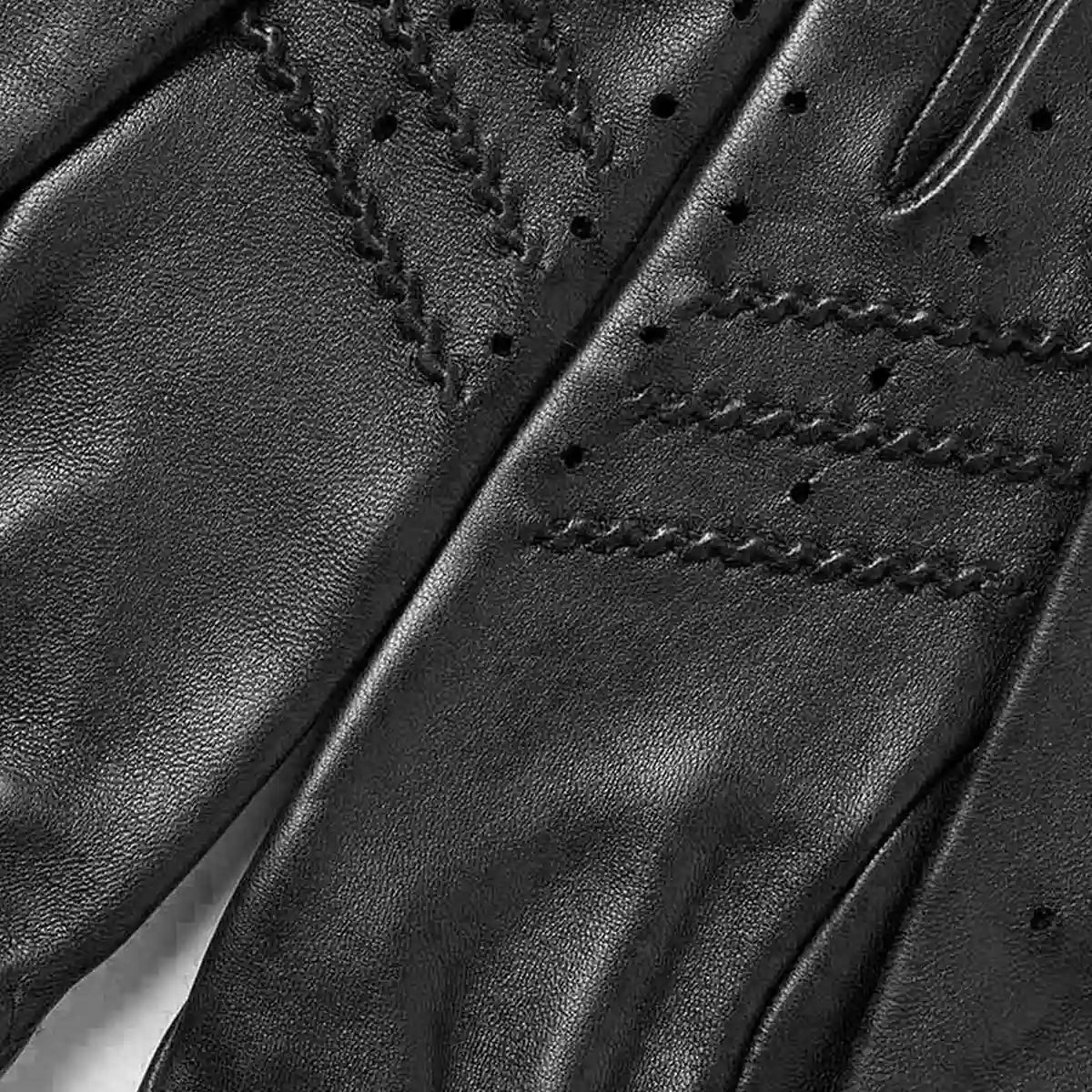 Black driving gloves handcrafted in Spain