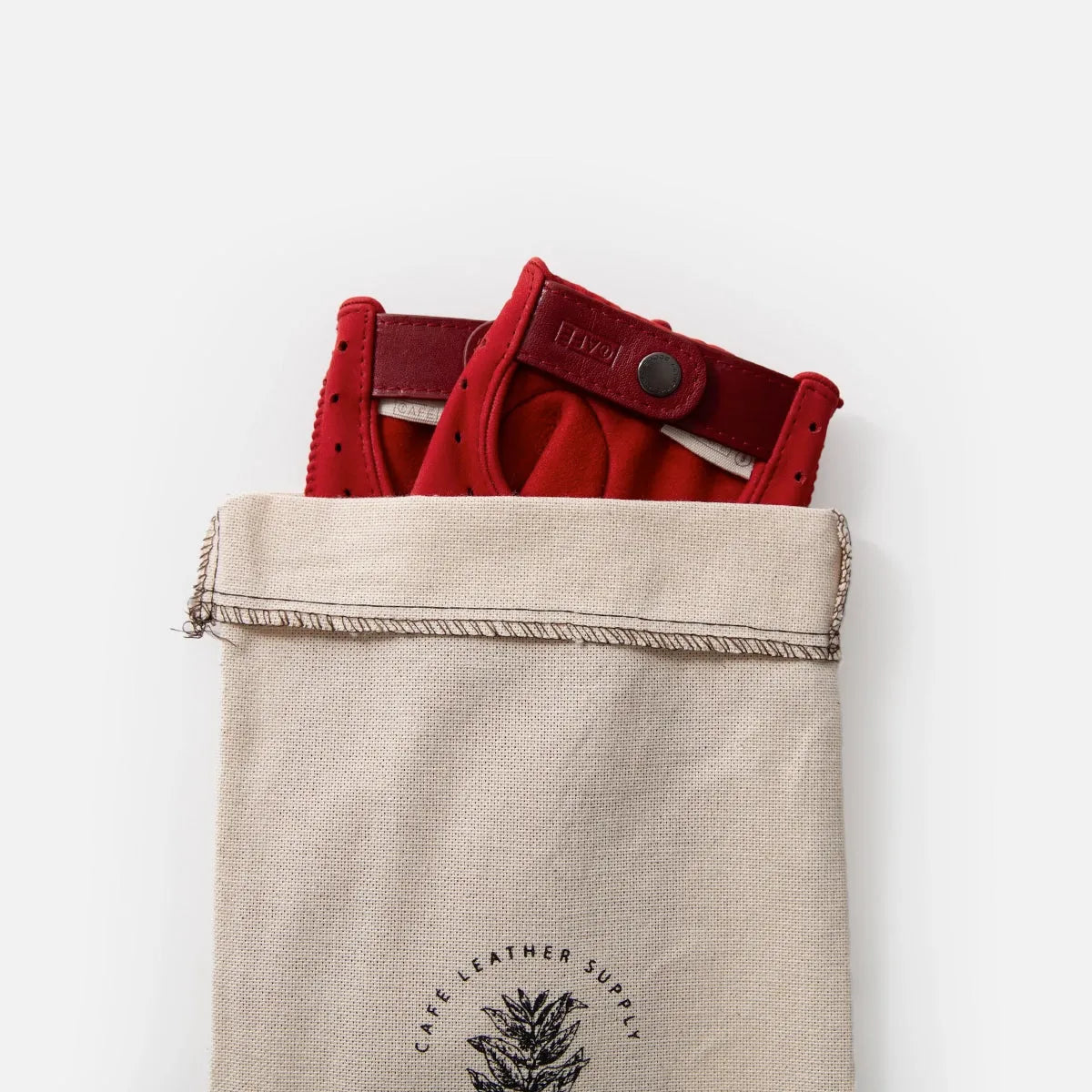 driving gloves suede red bag 
