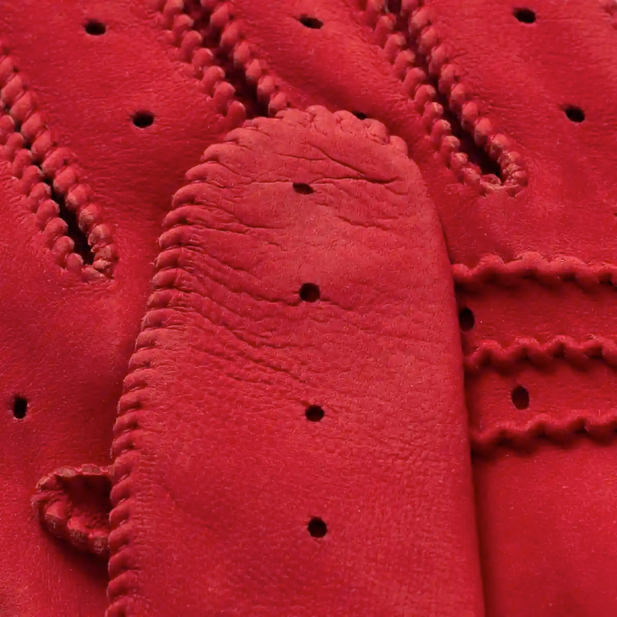 Driving Gloves in Red Suede