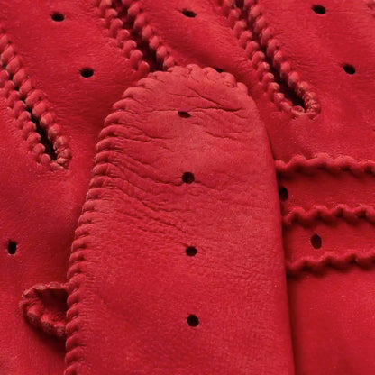 Driving Gloves in Red Suede