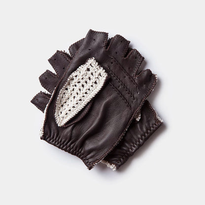 Mitones de Conducir de Mujer Triton Crochet Black Coffee