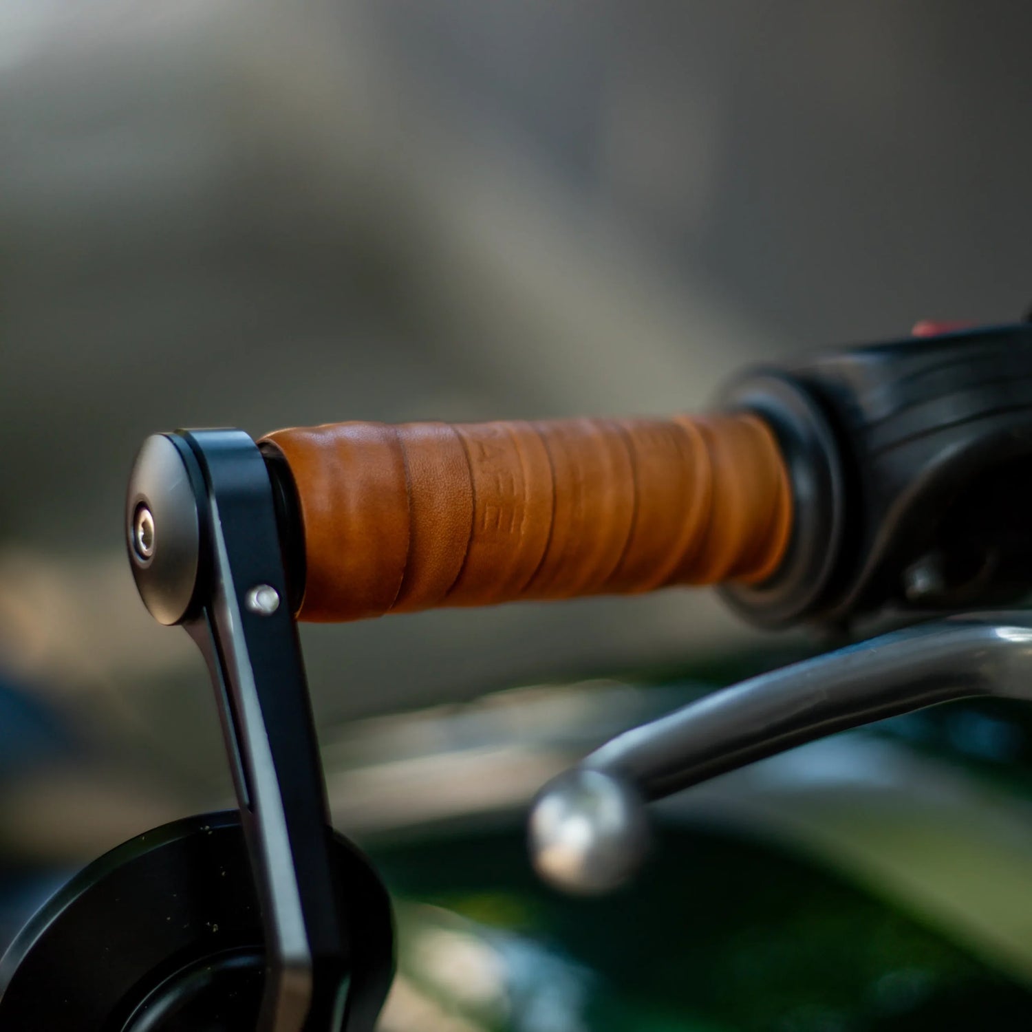 Motorcycle Leather Grips in Roasted