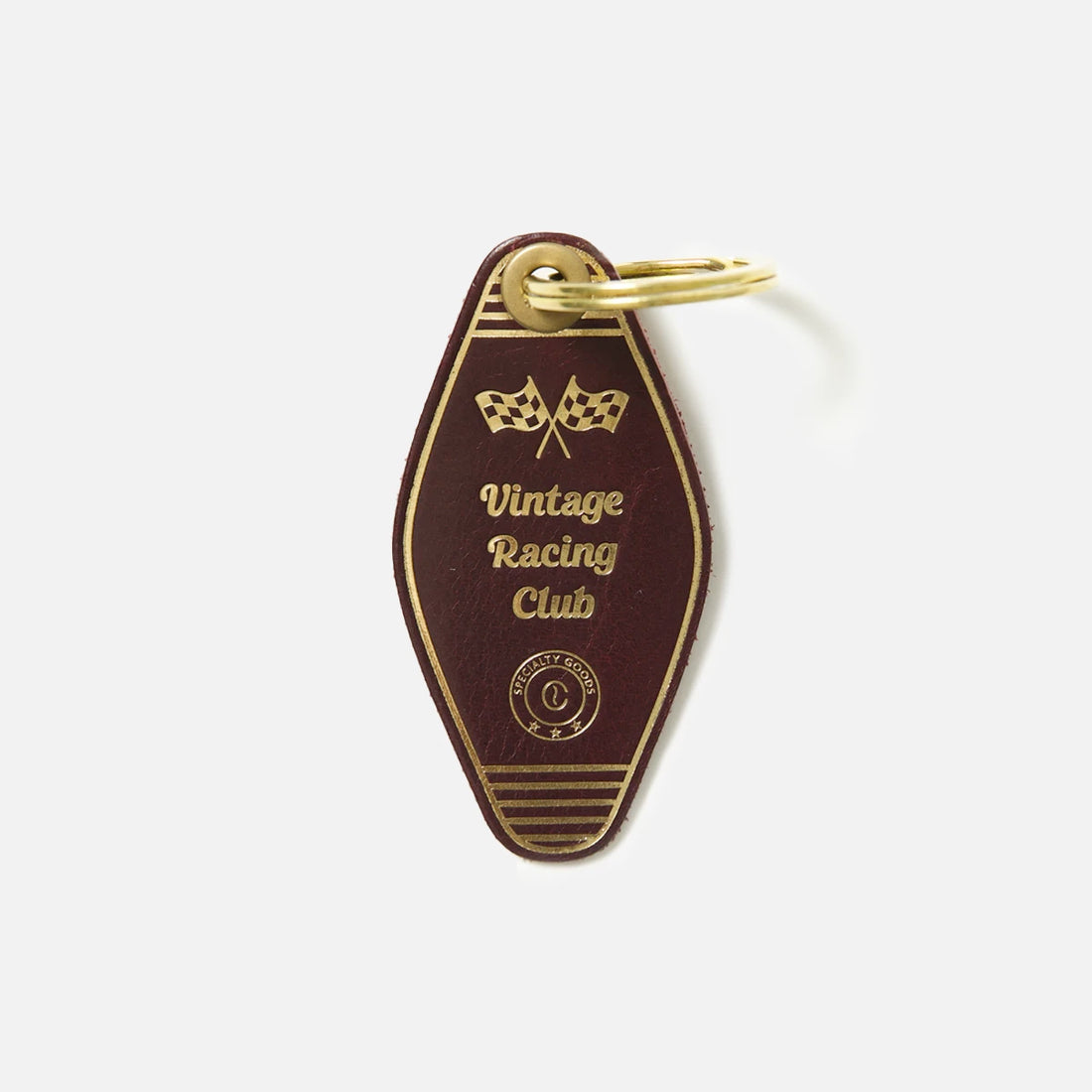 Motel Keychain Vintage Racing Club in Burgundy