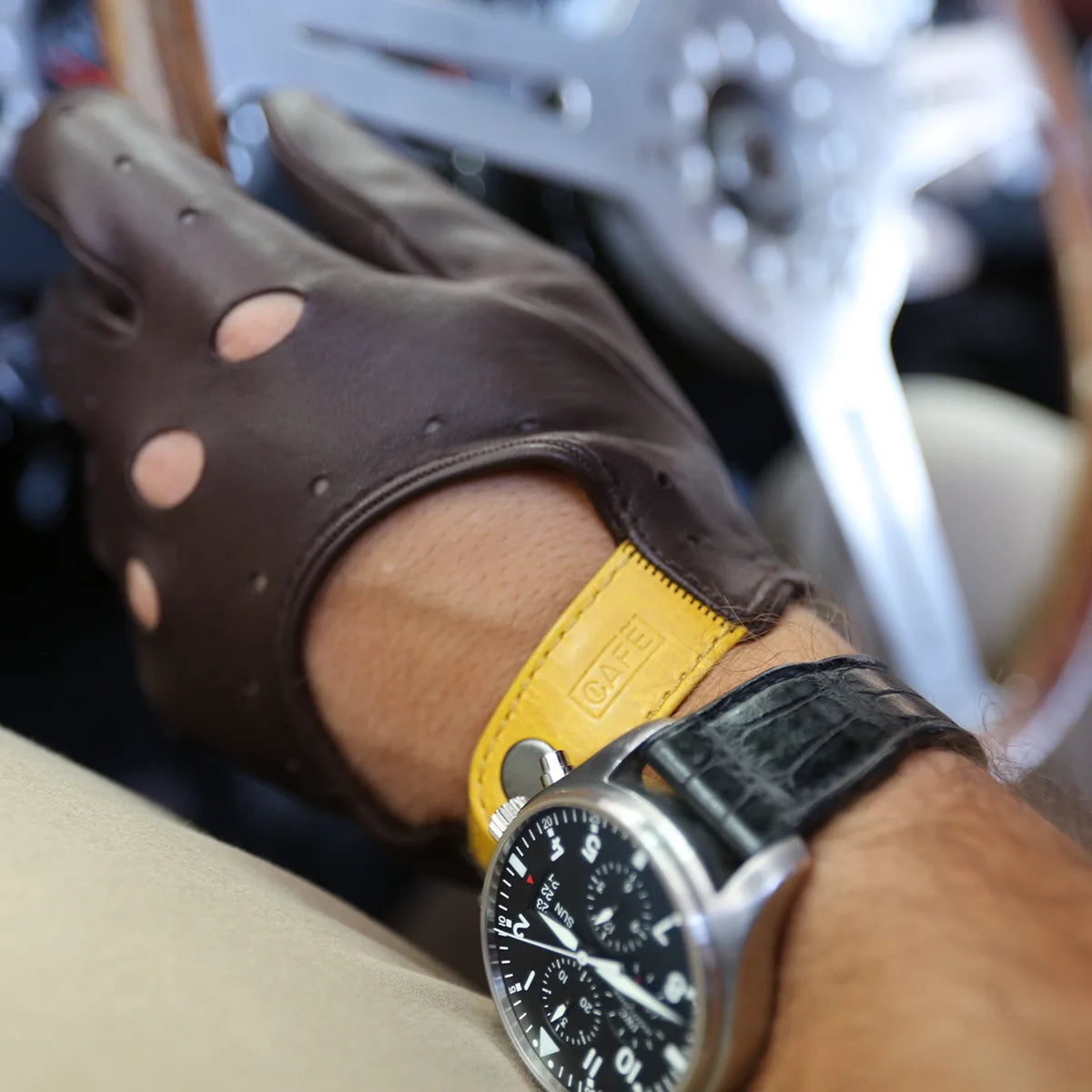 trilobite cafe handschuhe Triton Driving Gloves in Black Coffee
