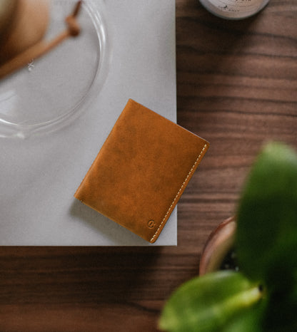 Ultra Slim Leather Wallet Jamaica - Roasted
