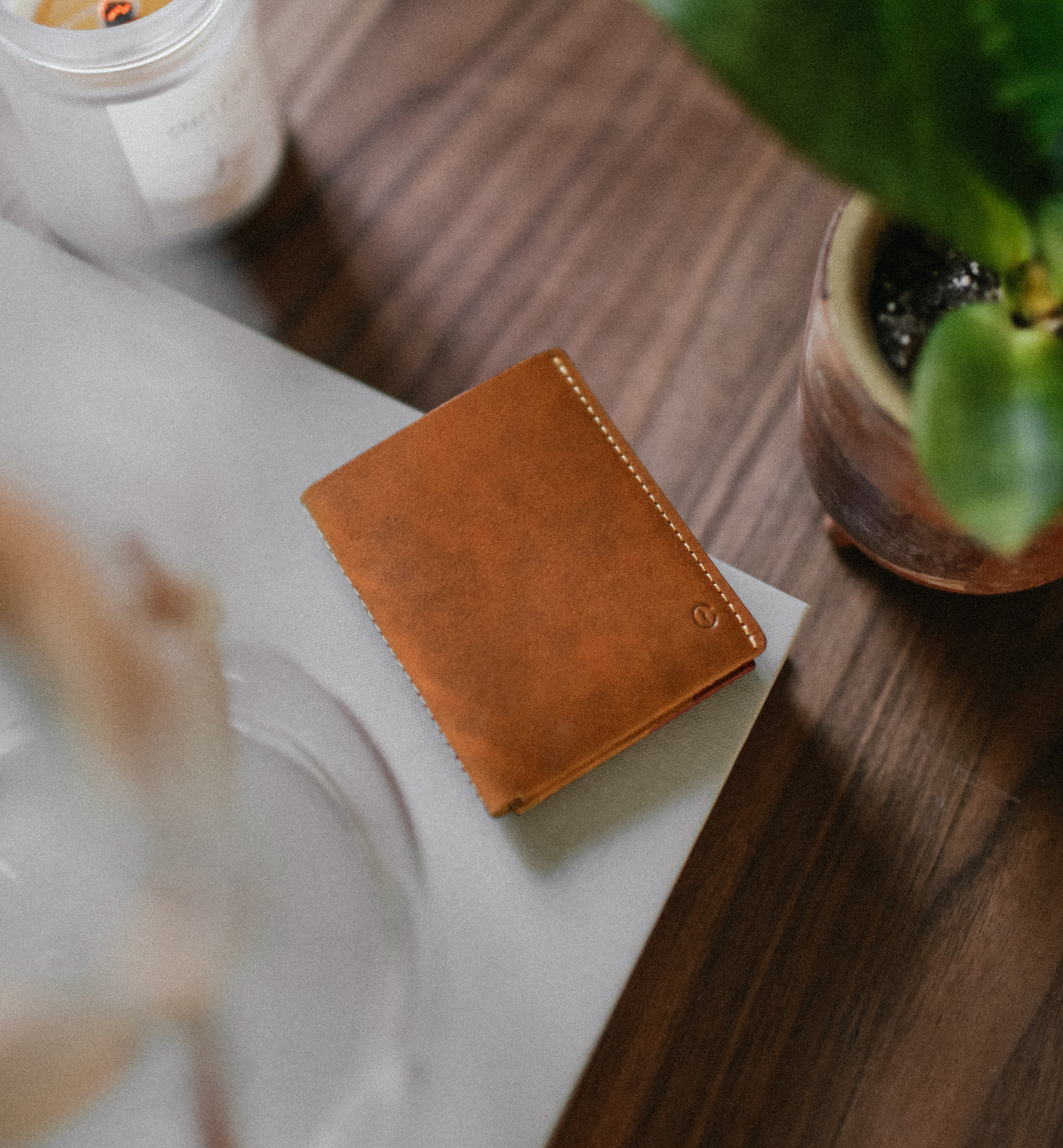 Ultra Slim Leather Wallet Jamaica - Roasted