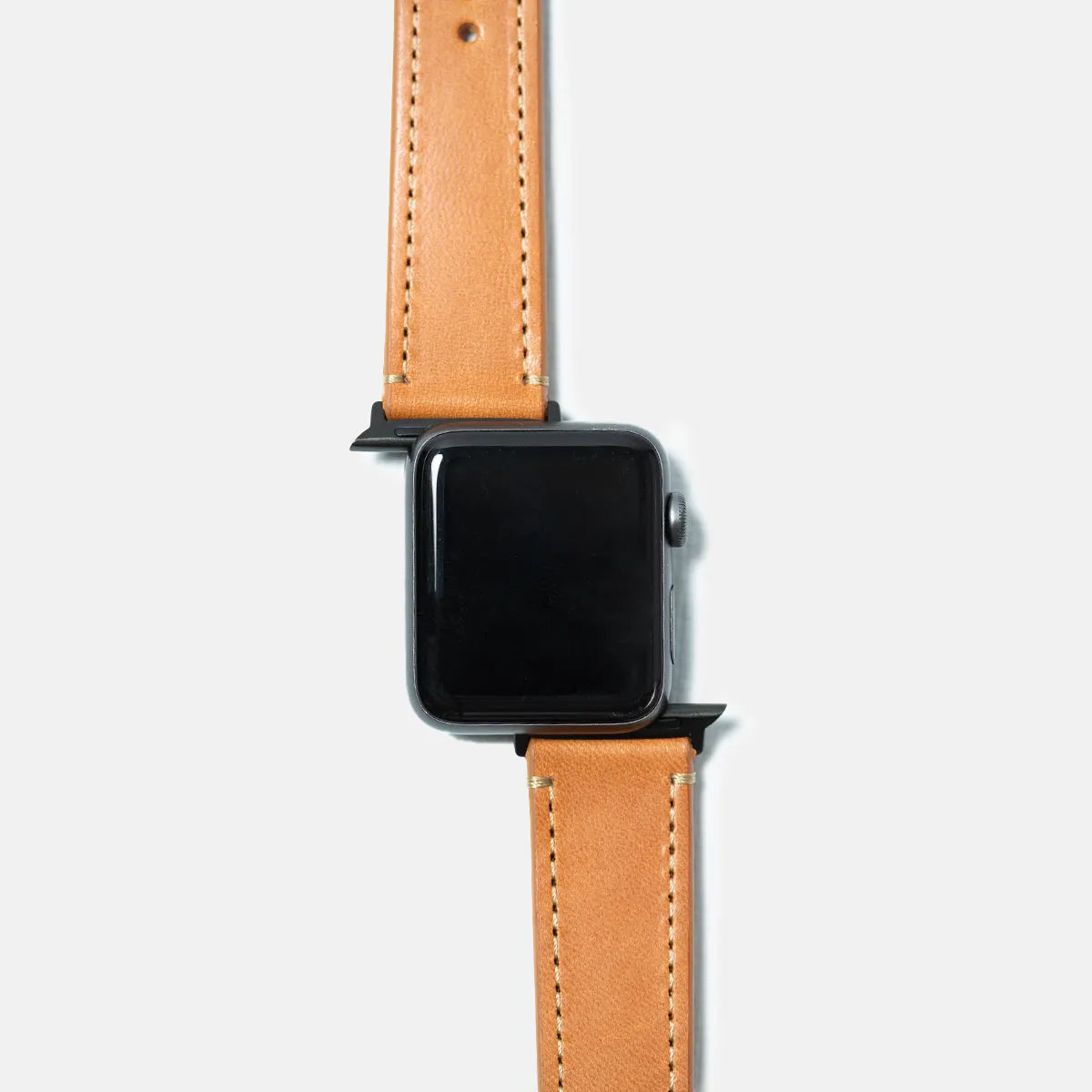 leather iwatch strap black steel roasted