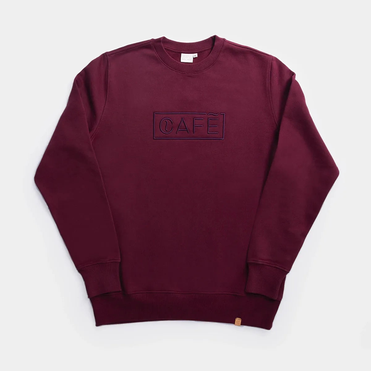 The Café Logo Embroidery Sweater in Burgundy – Café Leather