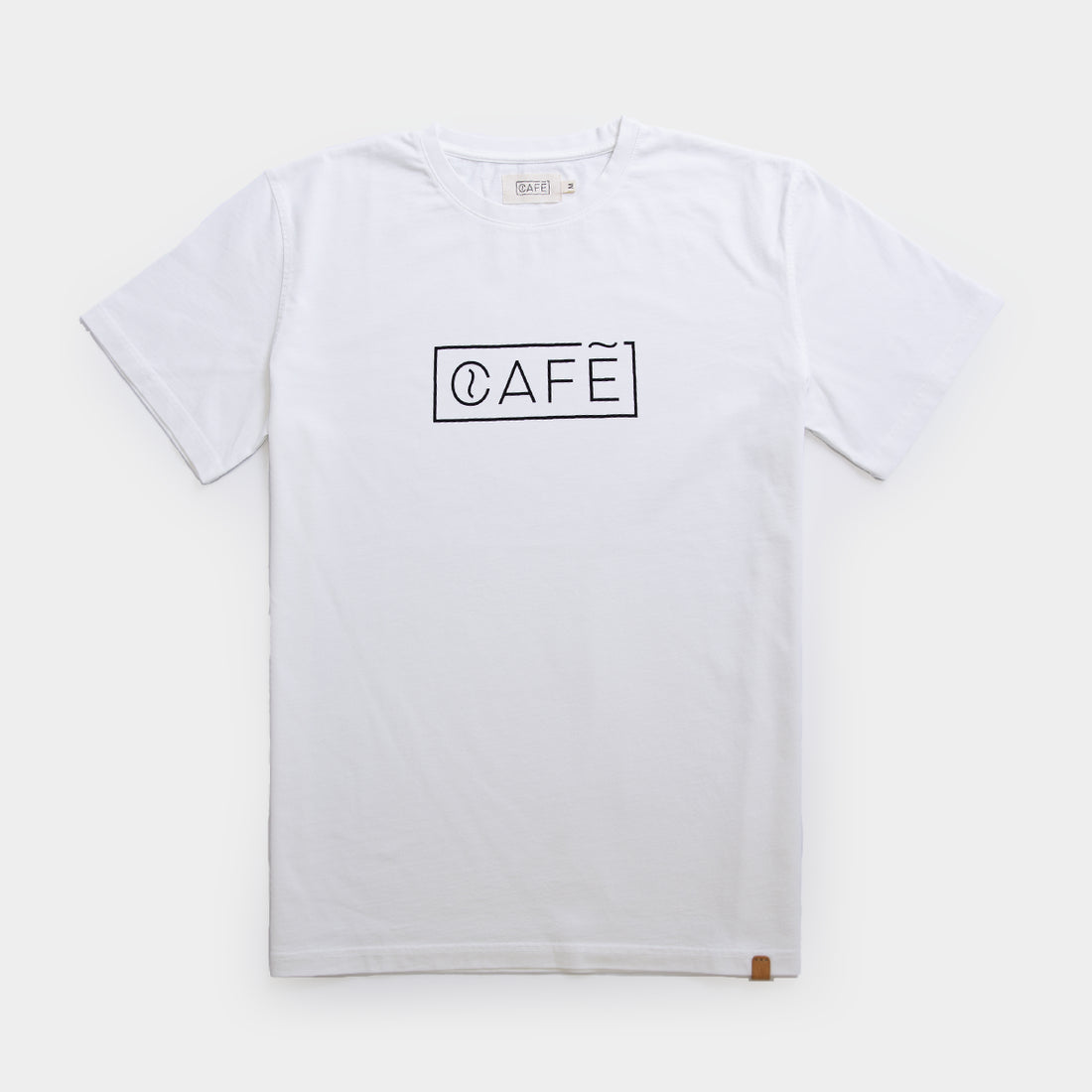 Camiseta Algodón Orgánico White/Café