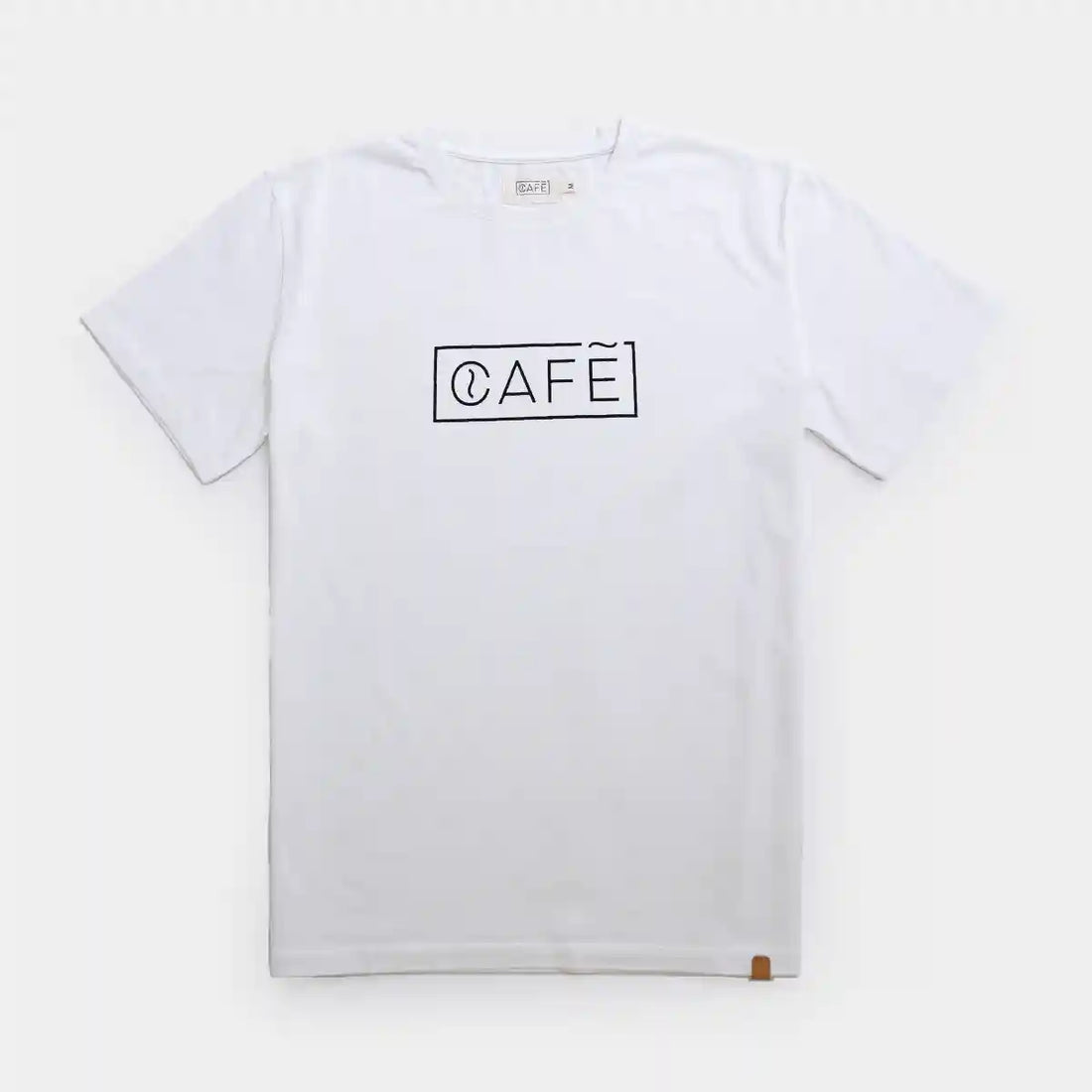 The Organic Tee in White/Café
