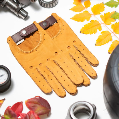 Guantes de conducir Triton Suede Camel