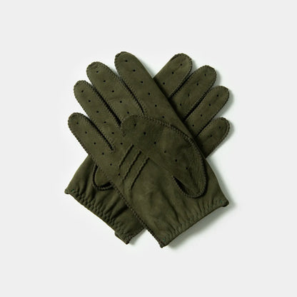 Driving Gloves in Suede Forest