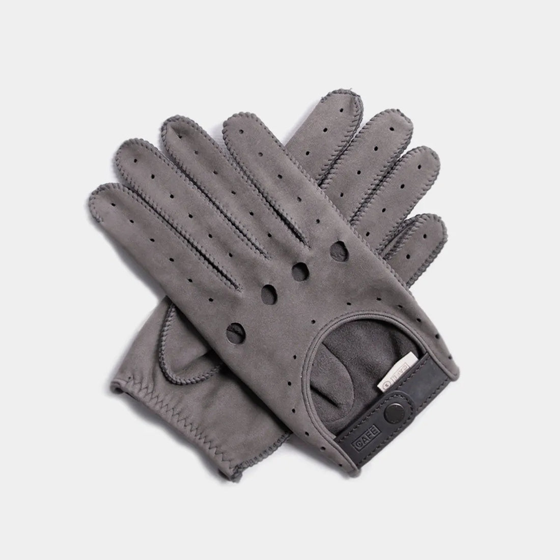 Driving Gloves in Grey Suede