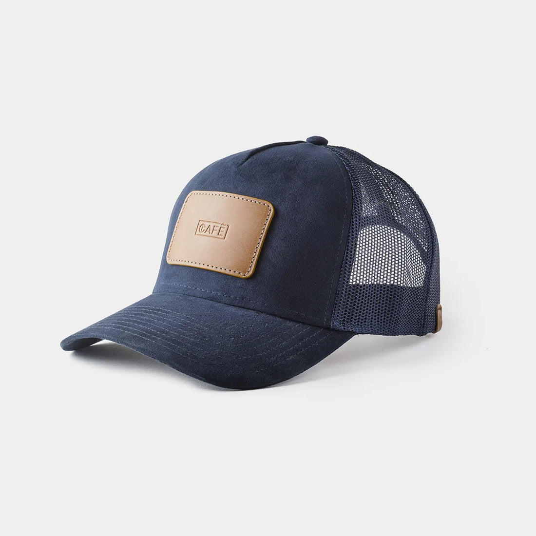 Suede Mesh Cap Navy - Spicy Mustard