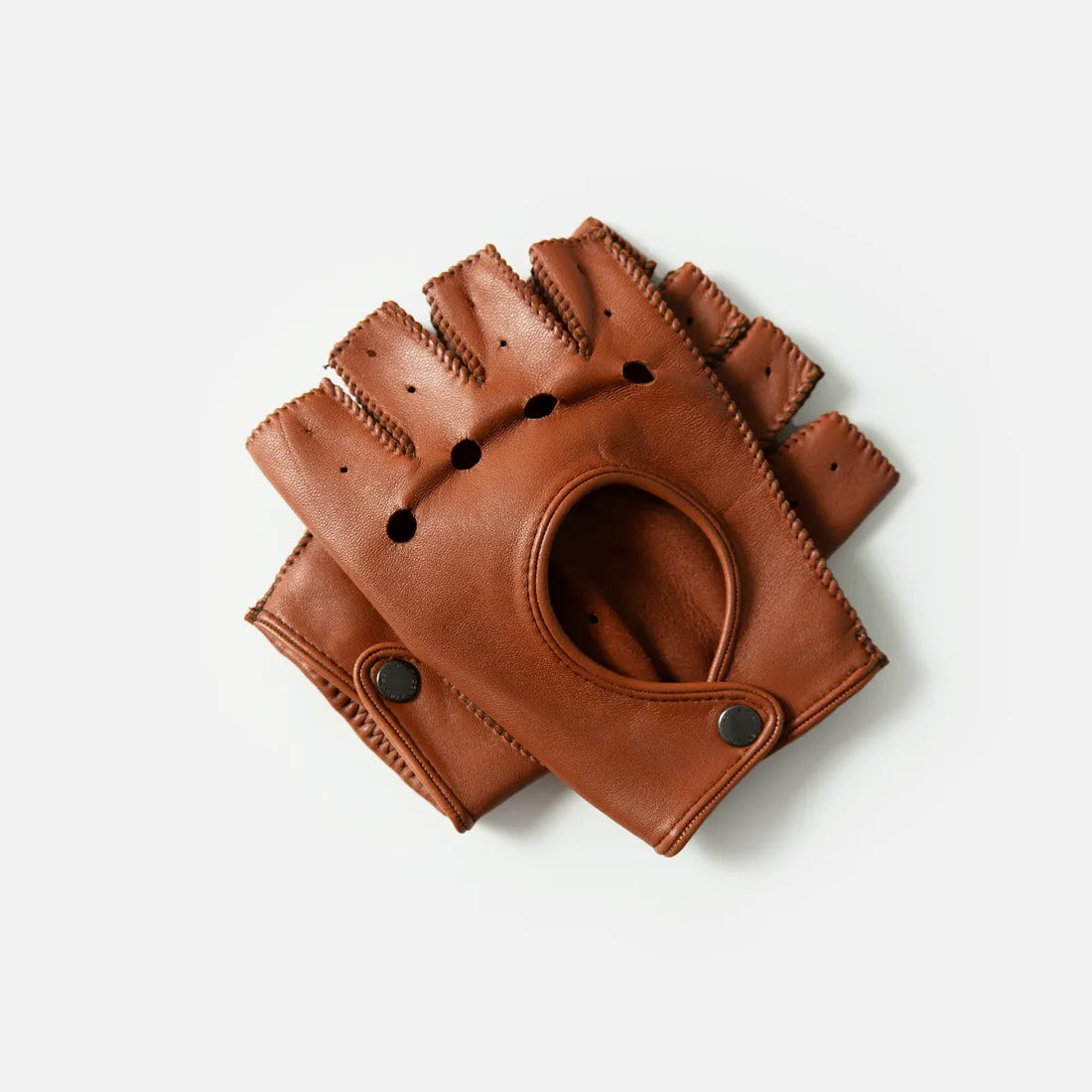 The Targa Fingerless Driving Gloves in Roasted