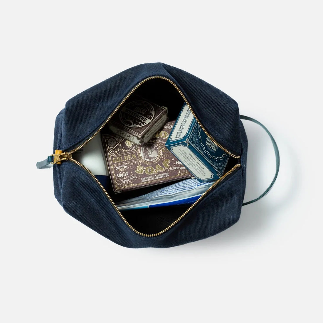 Toiletry Bag in Navy & Ocean