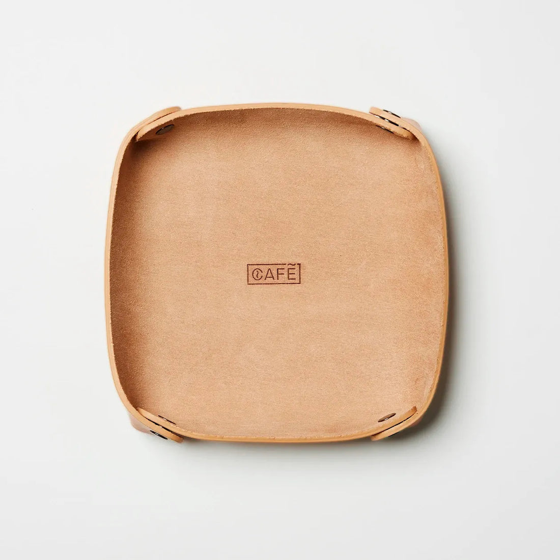 Leather Valet Tray in Natural