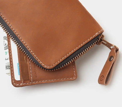 Osaka Leather Zip Wallet Roasted