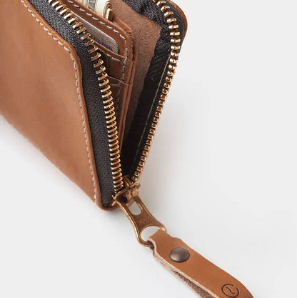Osaka Leather Zip Wallet Roasted