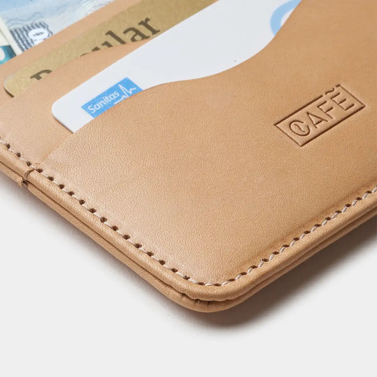 Leather Card Holder Panama+ - Natural