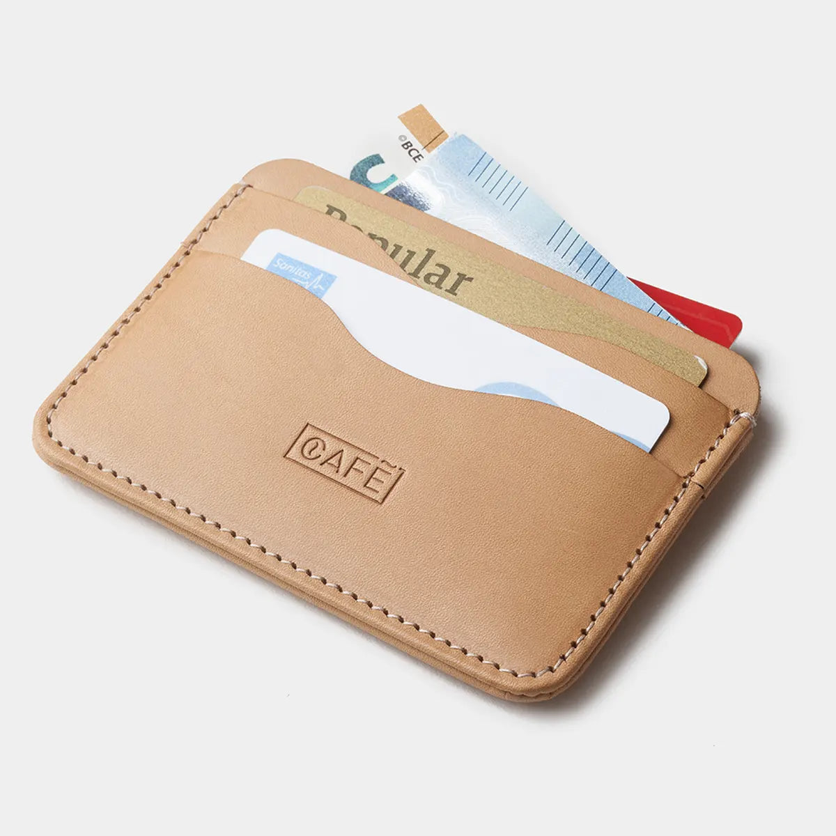 Leather Card Holder Panama+ - Natural