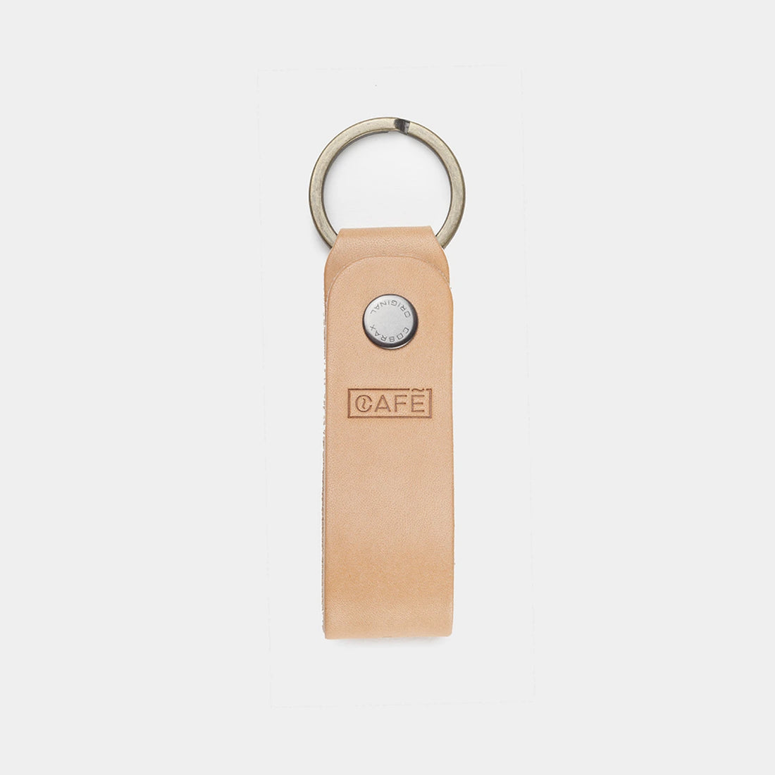leather keychain natural