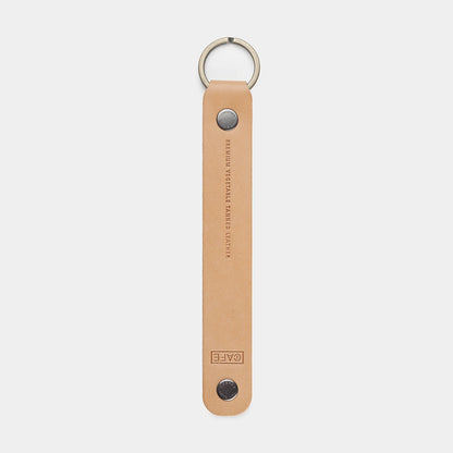 leather keychain natural