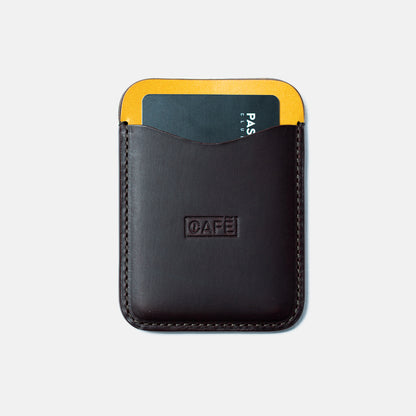 leather card holder black coffee spicy mustard black coffee front card