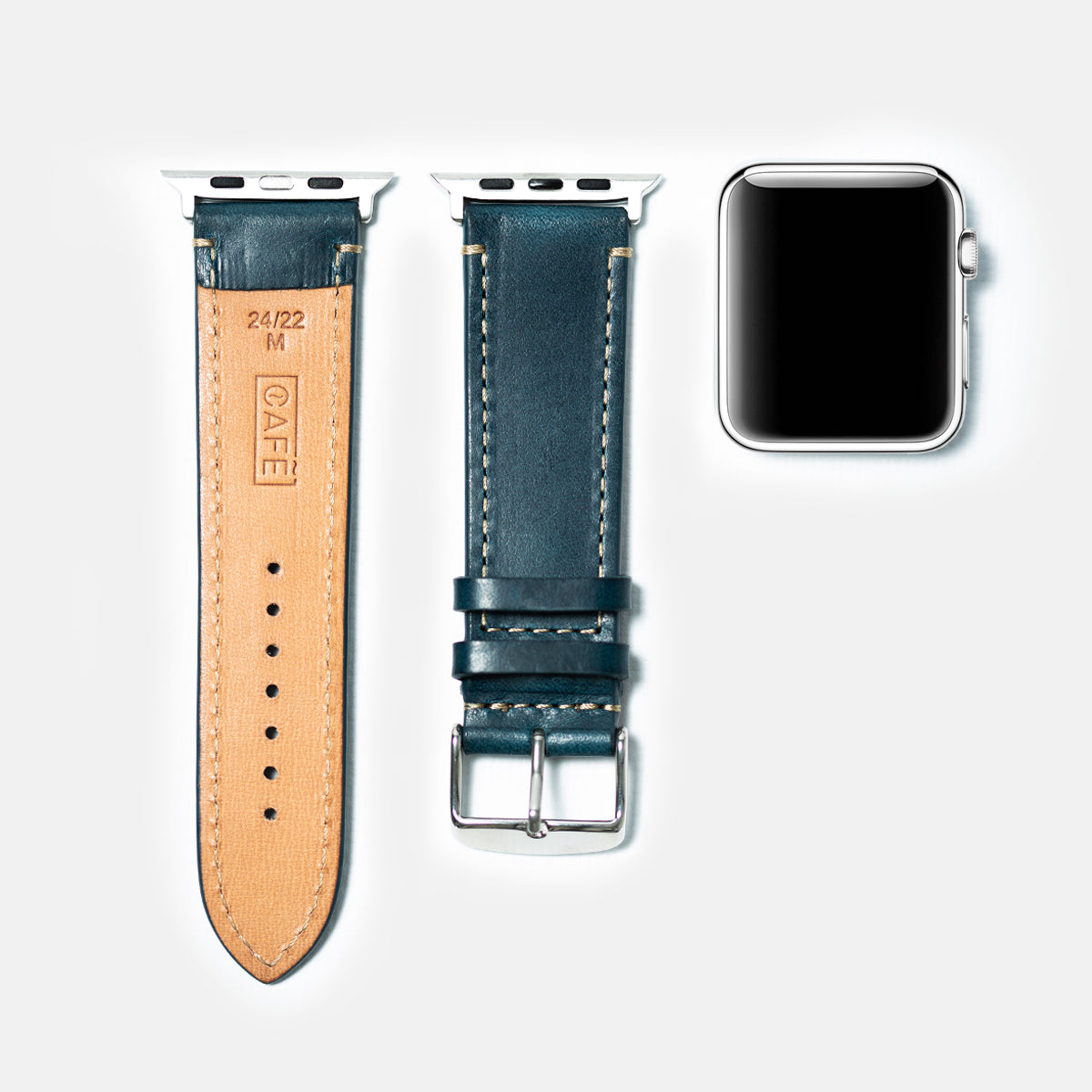 leather iwatch strap in ocean