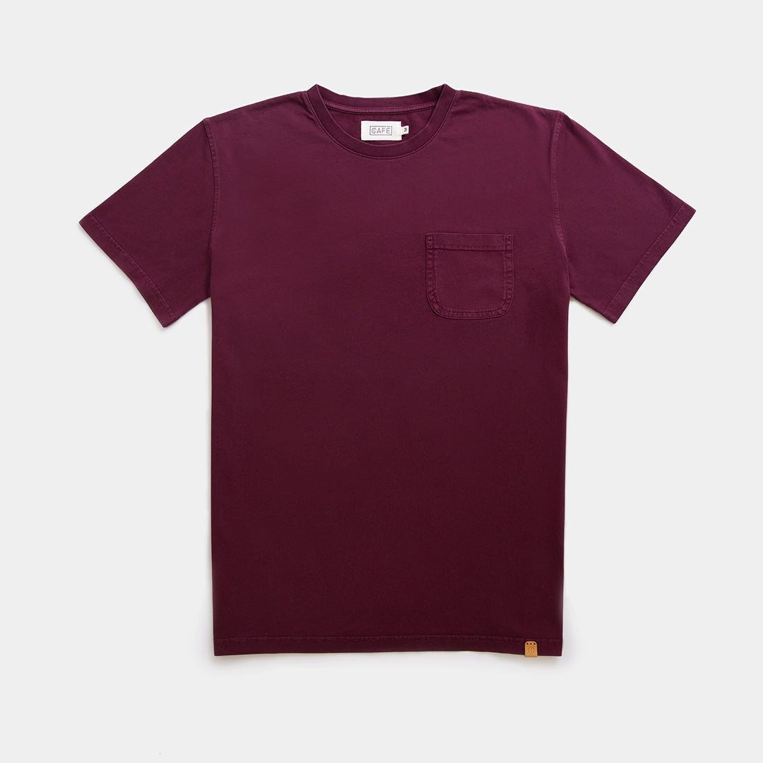 Organic Cotton Tee Burgundy