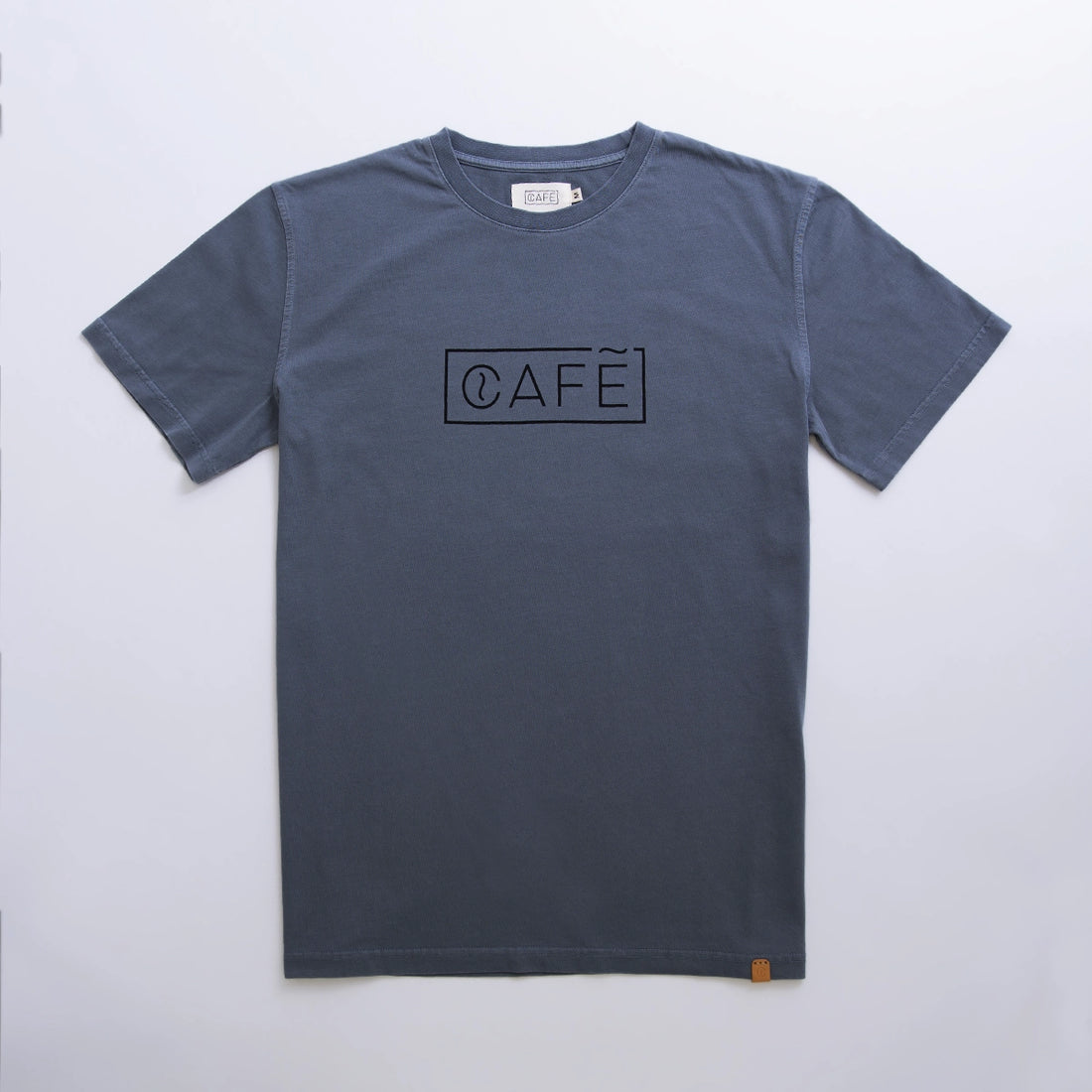 organic tee logo cafe charcoal