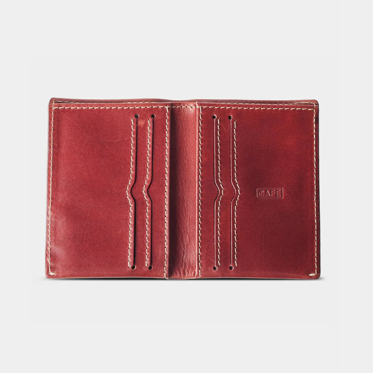 Slim Leather Wallet Costa Rica - Berry