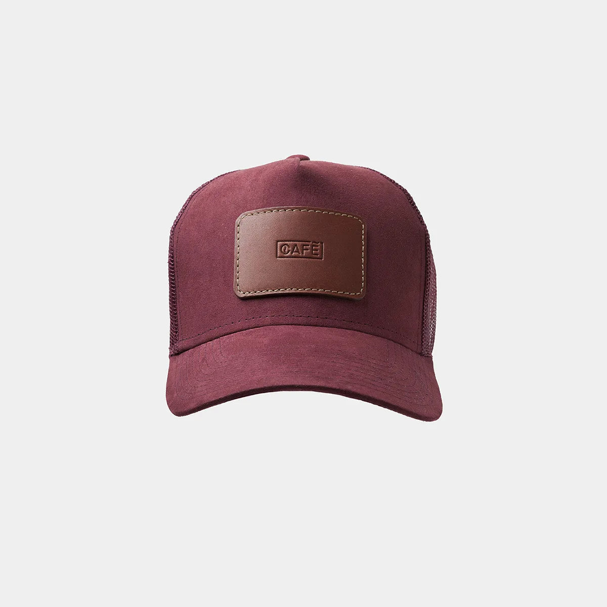 Burgundy suede cap on sale