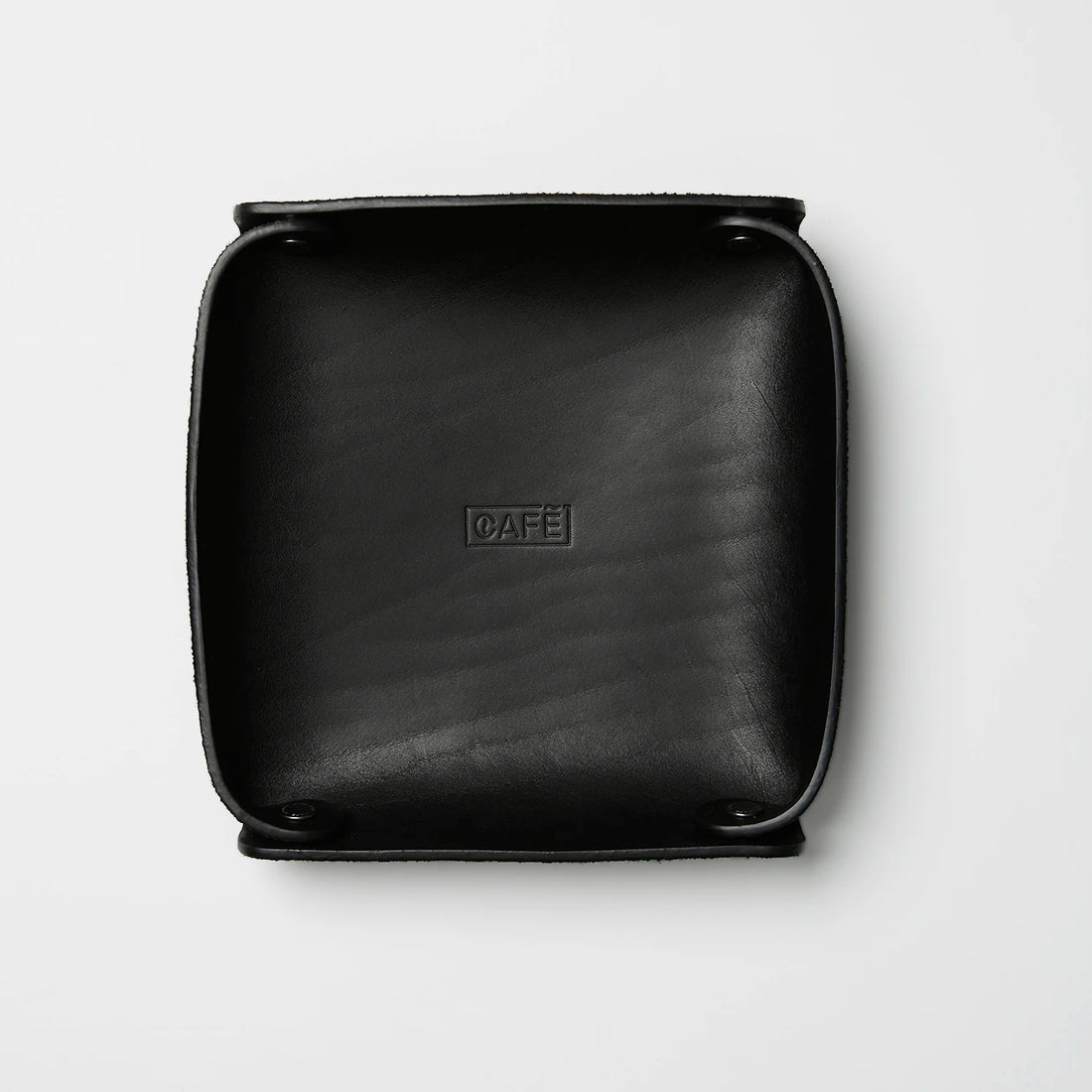 Leather Valet Tray in All Black