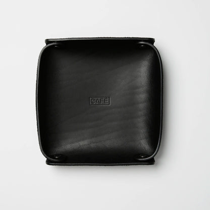 Leather Valet Tray in All Black
