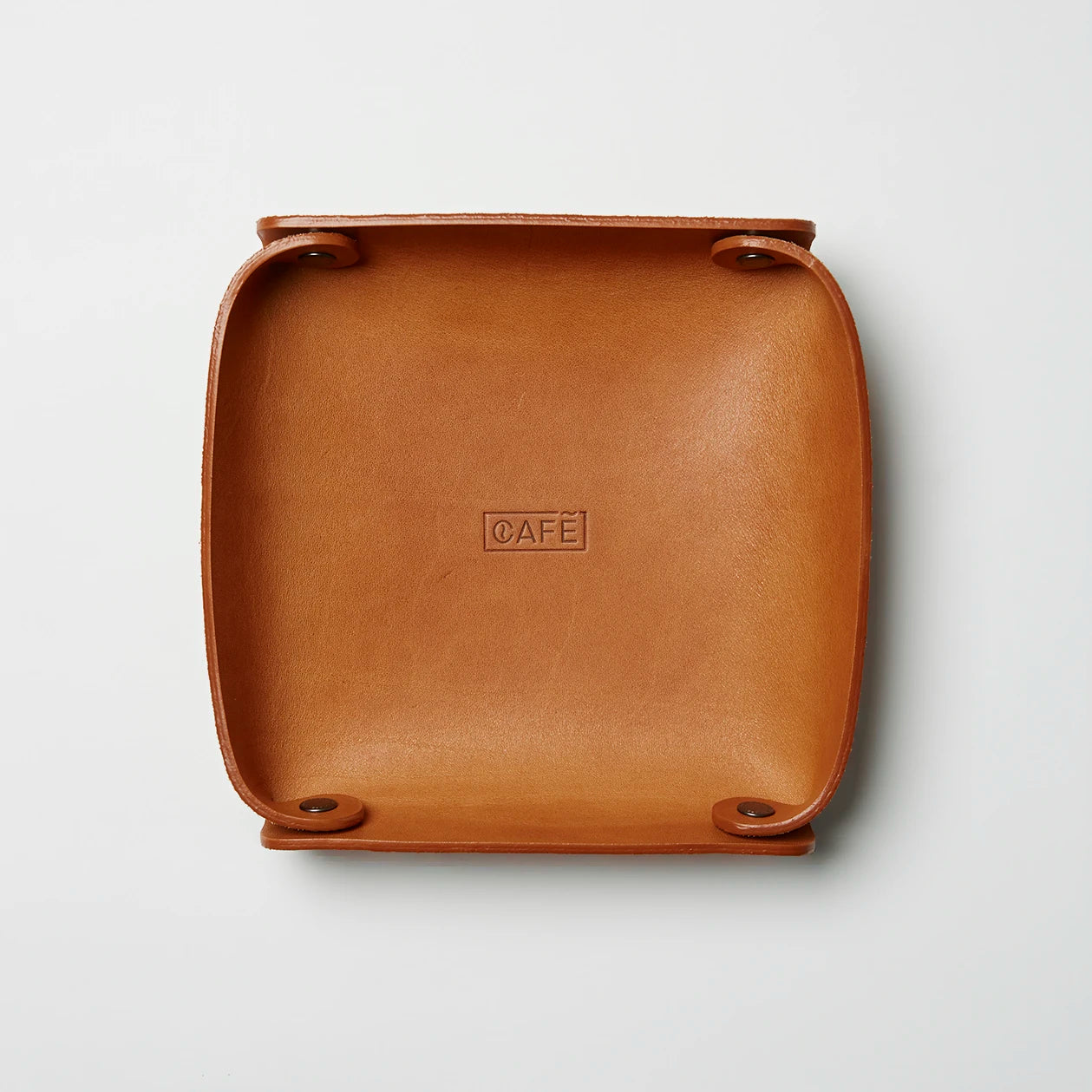 Leather Valet Tray in Roasted