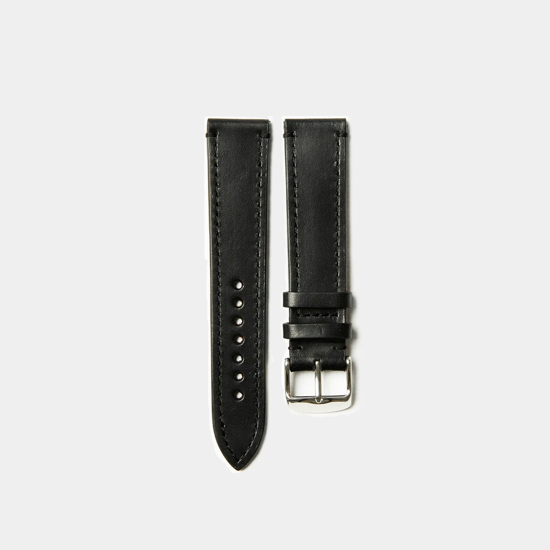 Leather Watch Strap &quot;The Klaus&quot; in Black