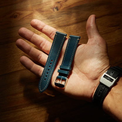 Leather iWatch Strap in Ocean