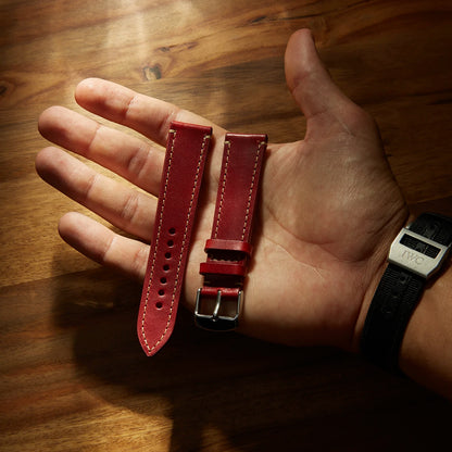 Leather iWatch Strap in Berry