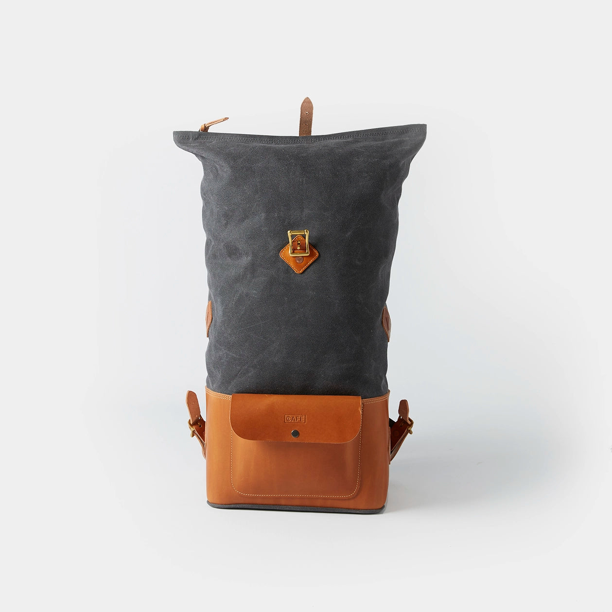 Mochila Aventura Tejido Encerado Charcoal Roasted Cafe Leather