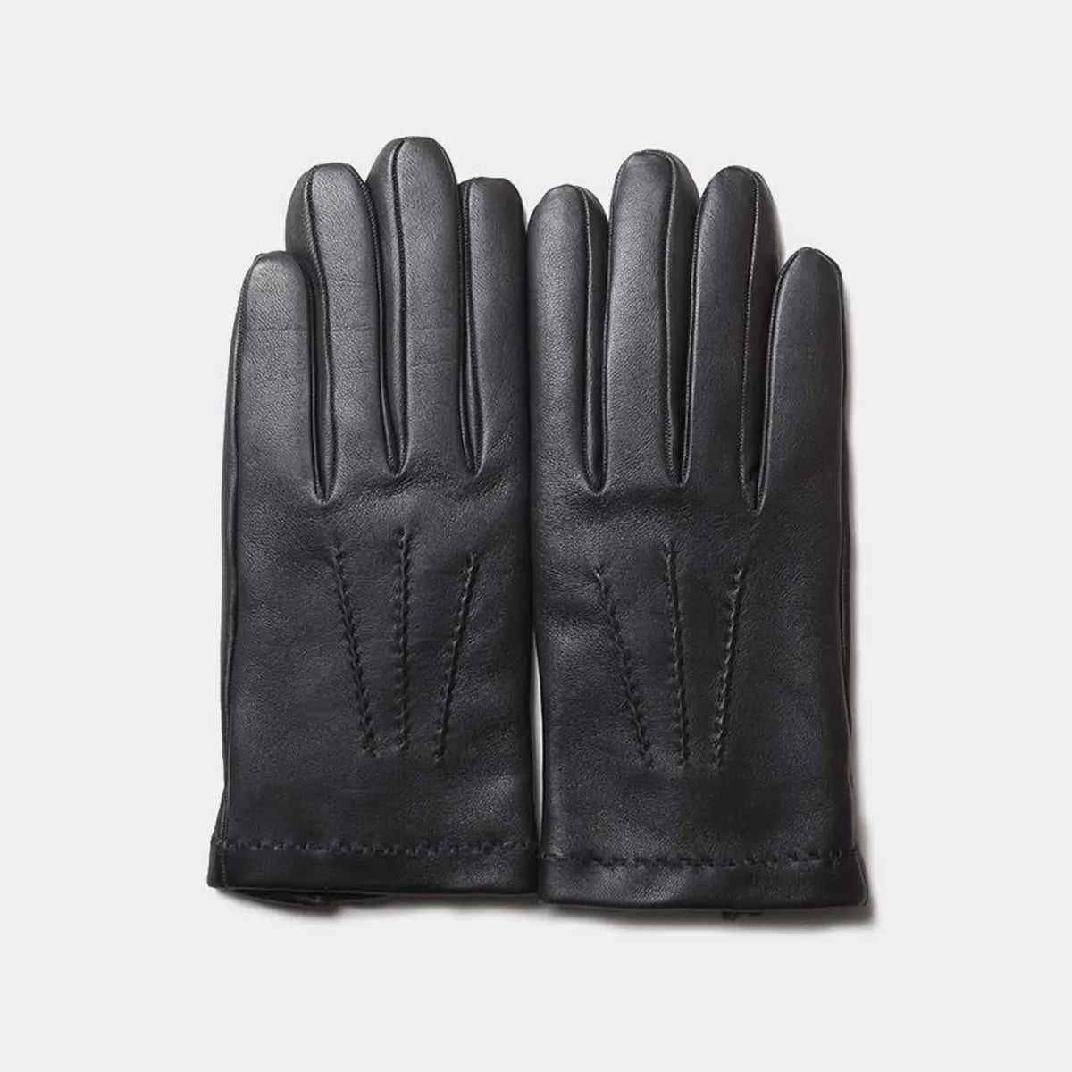 black leather dress gloves Men's Black Leather Gloves