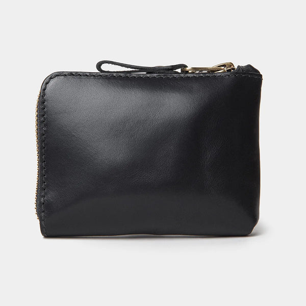Osaka Leather Zip Wallet - Black – Café Leather