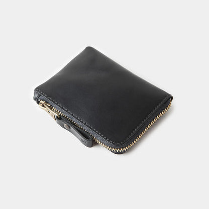 Leather Zip Wallet - Black