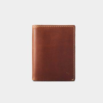 leather wallet brown slim