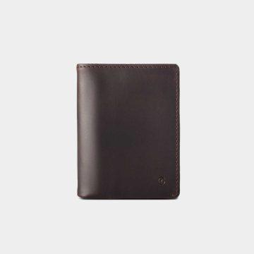 leather wallet dark brown front